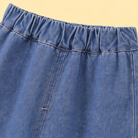 Girls Blue Denim Sleeveless Top with Pants Sets 2 pc. Sets
