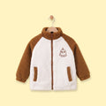 Boys Brown Colourblocked Long Sleeve Zip-Up Jacket Coats & Jackets Brown 1-2 Y
