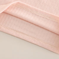 Girls Pink Bow Appliqued Puff Sleeves Top With Denim Shorts Set 2 pc. Sets