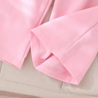 Girls Light Pink Flower Applique Sleeveless Top With Pants Sets 2 pc. Sets
