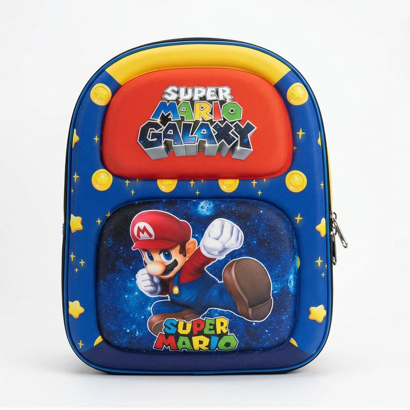 Boys Blue Super Mario Galaxy Hard-Shell School Backpack Trending Accessories Blue Onesize