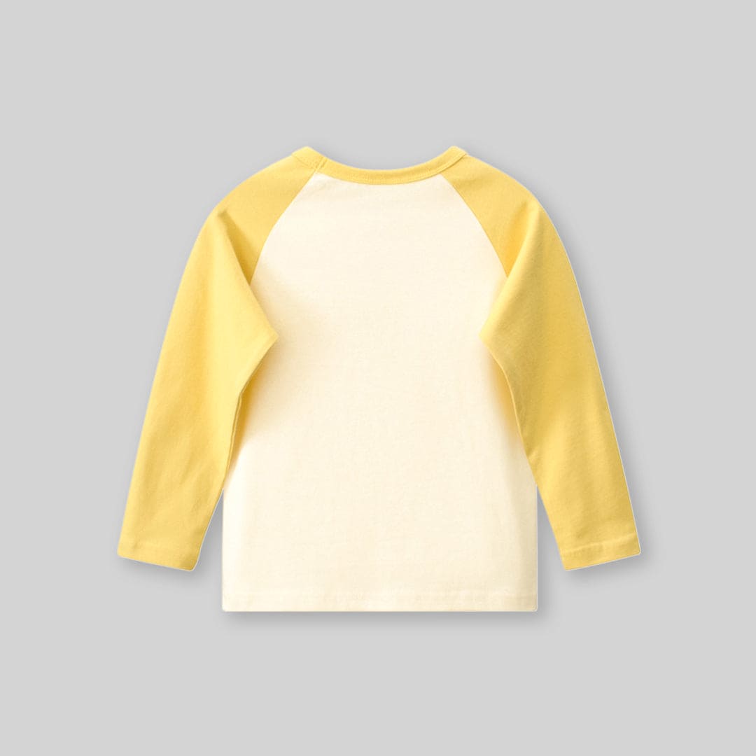 Girls Printed Raglan Sleeves T-shirt Tshirts   