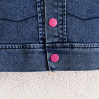 Girls Sleeveless Denim Jacket With Pink Pleated Skirt And Camisole Top Set 3 pc. Sets