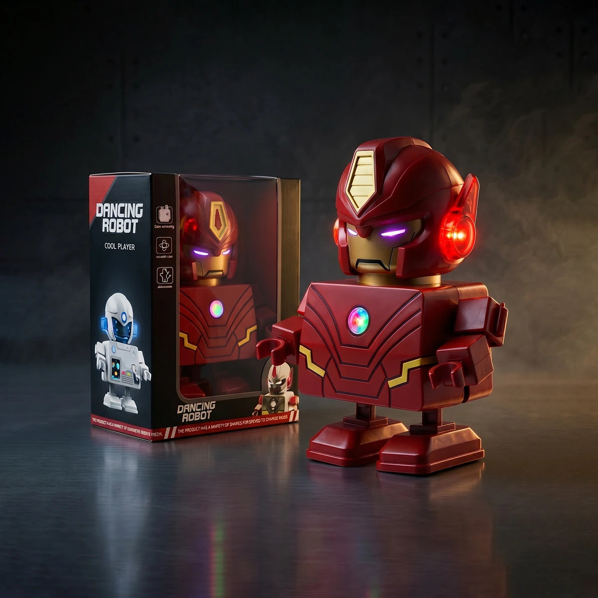 Electric Iron Man Dancing Robot Toy with Flashing Lights & Music for Kids Boys & Girls Trending Accessories