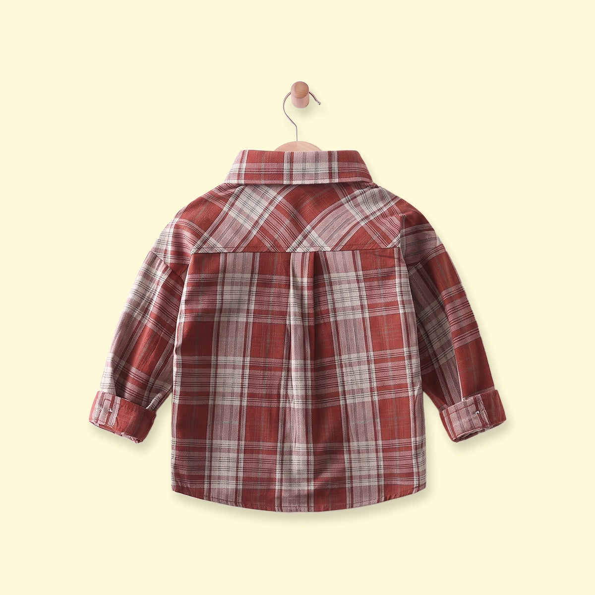 Boys Red Checked Long Sleeve Shirt Shirts