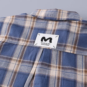 Boys Blue Checked Short Sleeve Shirt With Printed T-Shirt And Shorts Sets 3 pc. Sets