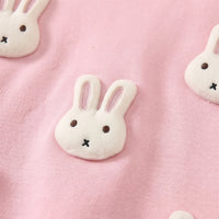 Girls Pink Rabbit Applique Sweatshirt & Joggers Sets Sets