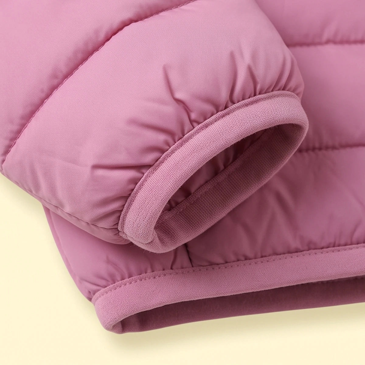Girls Mauve Hooded Quilted Puffer Jacket Coats & Jackets