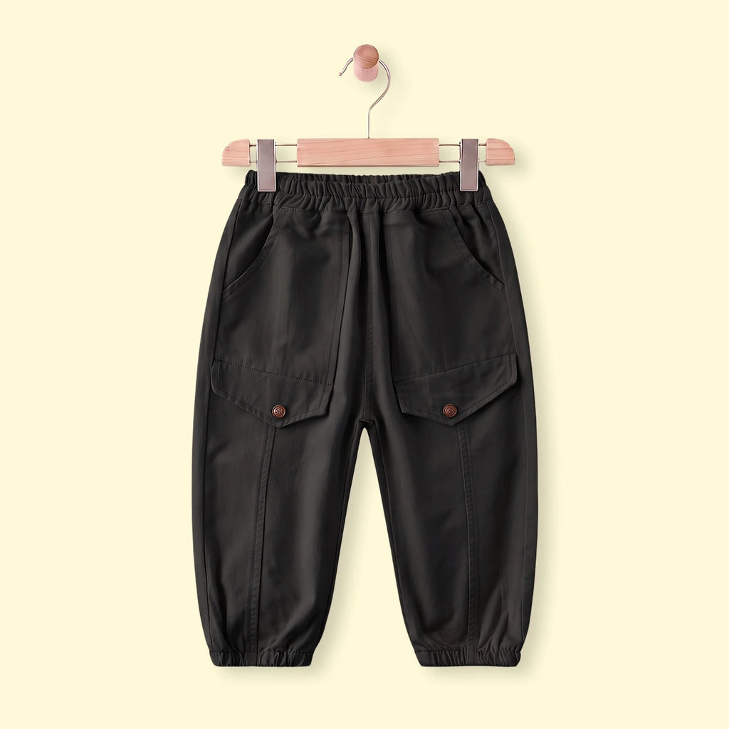 Boys Black Relaxed Fit Pants Pants Black 1-2 Y