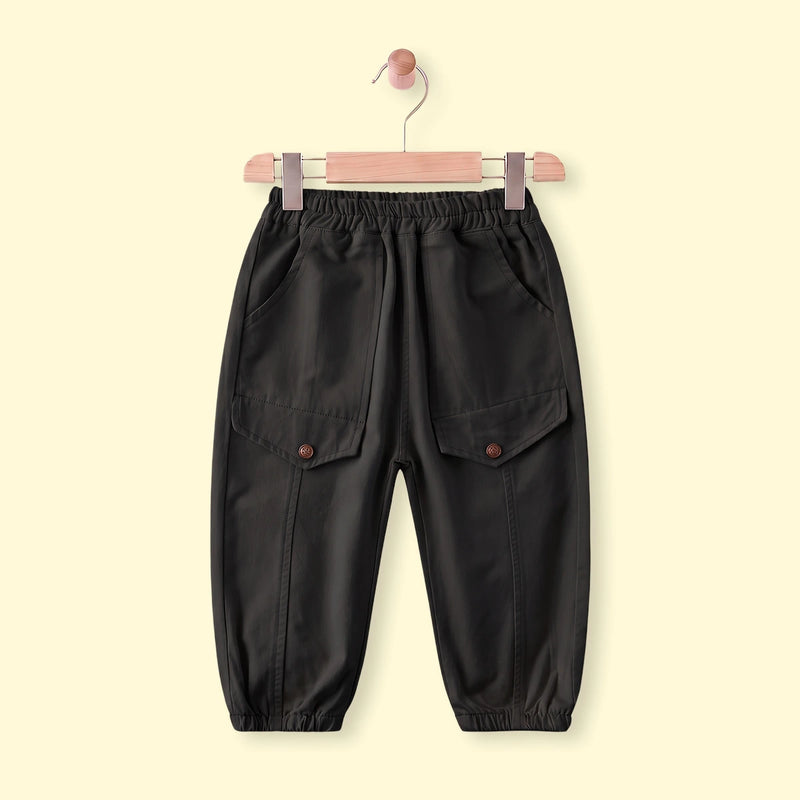 Boys Black Relaxed Fit Pants Pants Black 1-2 Y