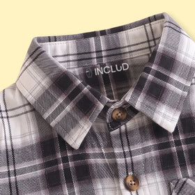 Boys Black Checked Long Sleeve Shirt Shirts