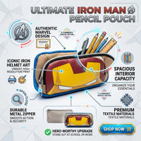 Iron Man Pencil Pouch with Zipper Trending Accessories