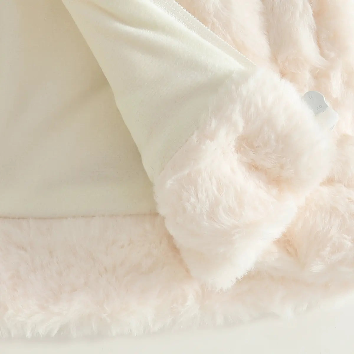 Girls White Polar Fleece Hooded Zipper Jacket Coats & Jackets
