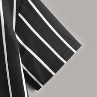 Boys Black And White Striped Short Sleeves T-Shirt ( Pack Of 2 ) Tshirts