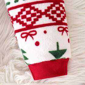 Girls White Self-Design Christmas Patterns Sweatshirt With Joggers Co-ord Sets 2 pc. Sets