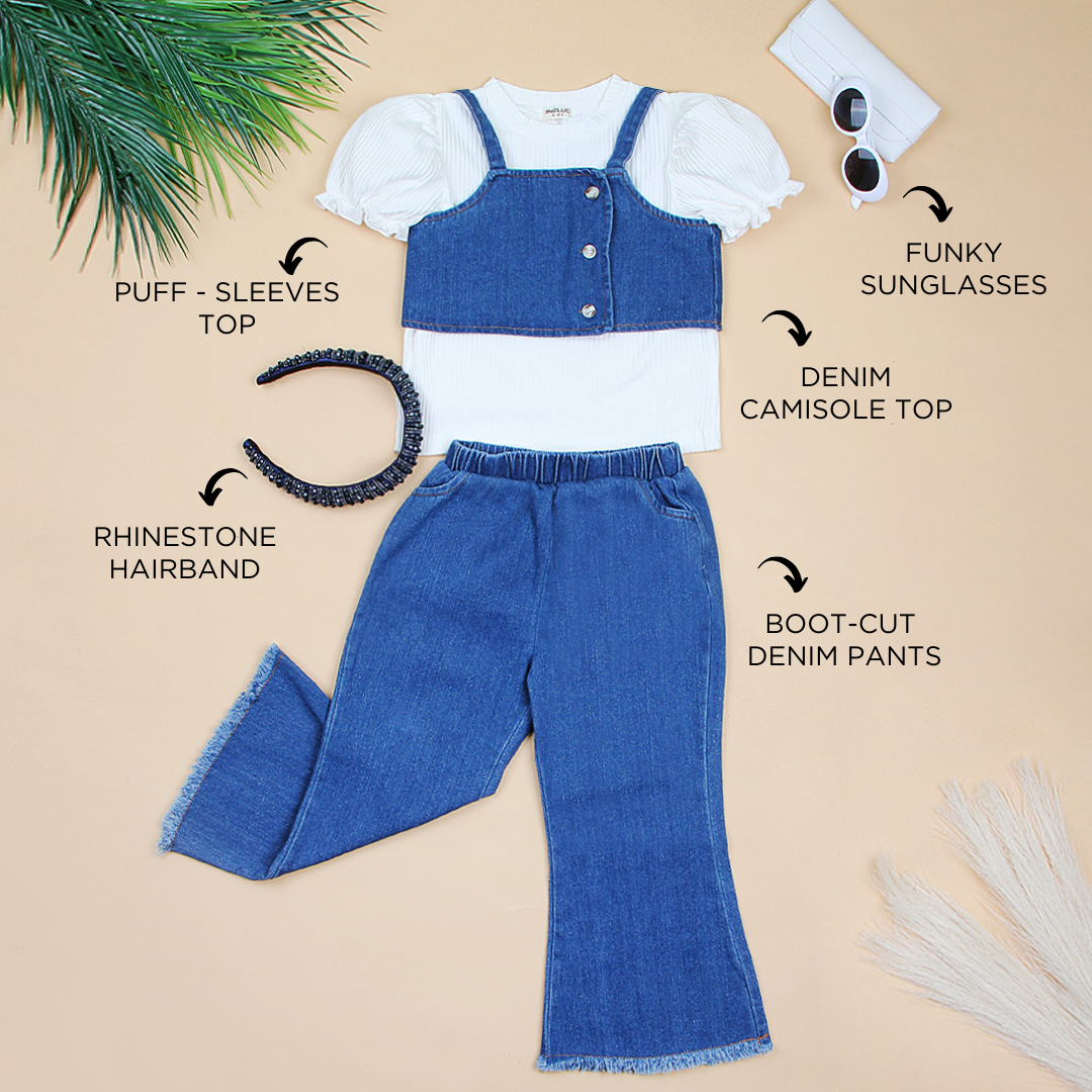 Girls Denim Set Casual Gift Hamper Sets