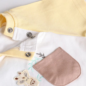 Boys Yellow Animal Applique T-Shirt With Printed Shorts Sets 2 pc. Sets