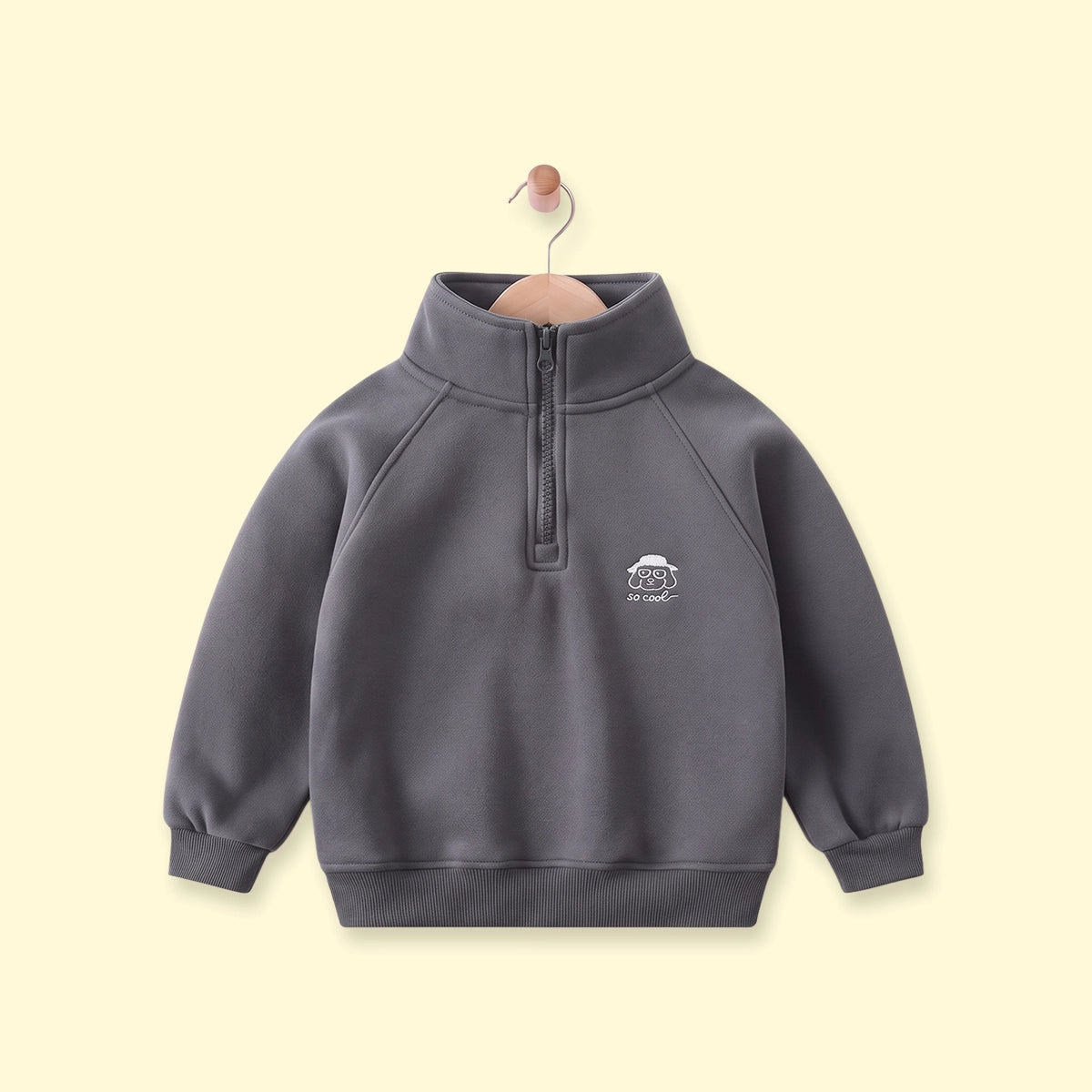 Boys Dark Grey Embroidered Long Sleeve Sweatshirt Sweatshirts & Hoodies Dark Grey 1-2 Y