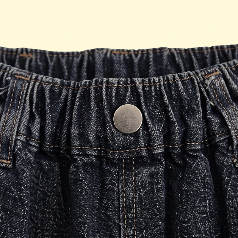 Boys Dark Grey Denim Cargo Shorts Cargo Shorts