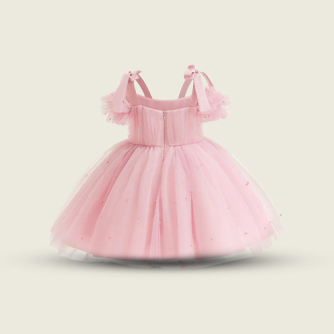 Girls Sleeveless Scattered Bead Party Dress Party Dresses   