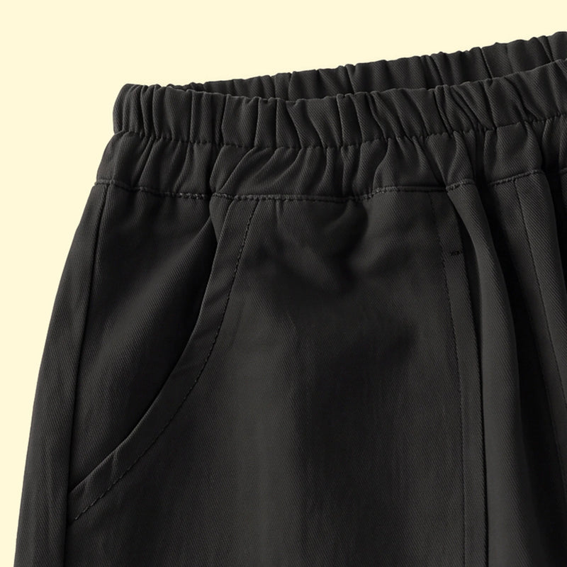 Boys Black Relaxed Fit Pants Pants