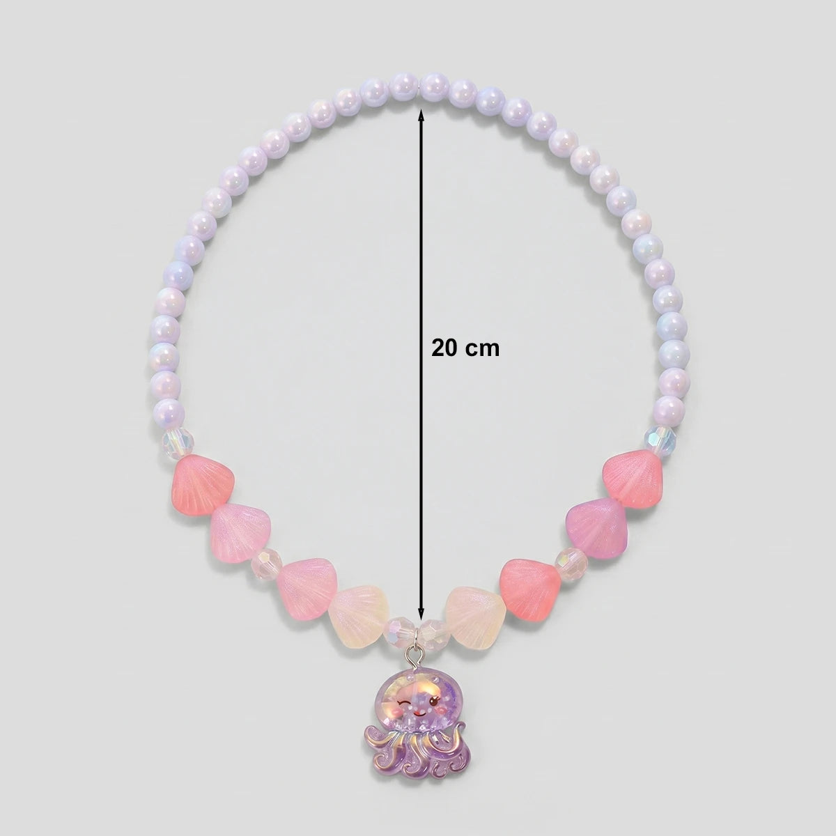 Pack Of 5 Girls Multicolour Jellyfish and Seashell Beads Necklace Sets Necklace and Chains