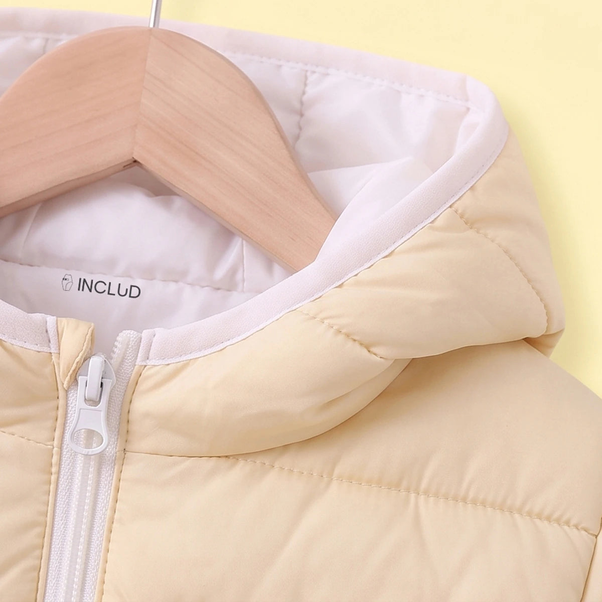 Girls Yellow Hooded Zip-up Puffer Jacket Coats & Jackets