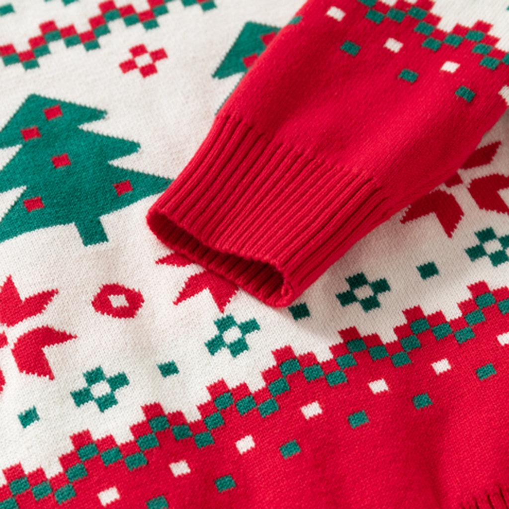 Boys Multicolor Self-Design Christmas Sweater Sweaters & Cardigans