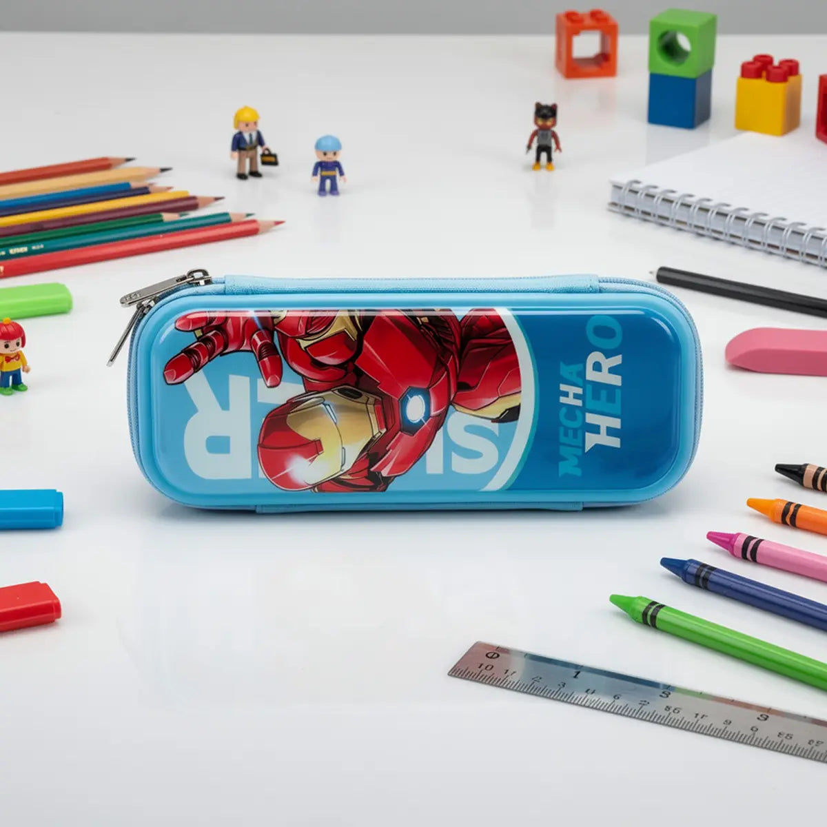 Iron Man Kids Hard Shell Pencil Case with Zipper Trending Accessories