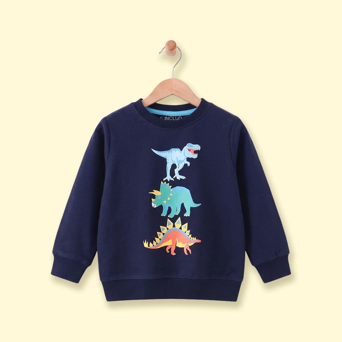 Boys Navy Blue Graphic Long Sleeve Sweatshirt Sweatshirts & Hoodies Navy Blue 1-2 Y