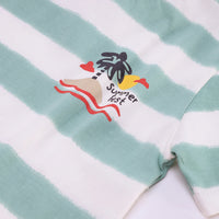 Boys Green Tropical Palm Print T-Shirt With Shorts Sets 2 pc. Sets