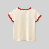 Girls Typography Print Short Sleeves T-shirt Tshirts   