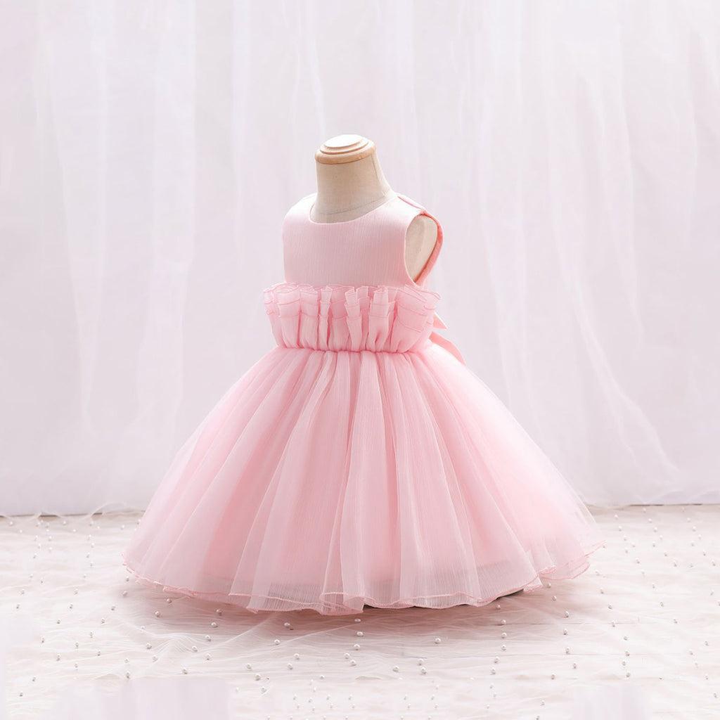 Girls Sleeveless Flared Party Dress Party Dresses   