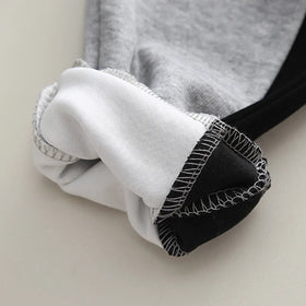Boys Grey Alphanumeric Printed Polo Sweatshirt With jogger Co-ord Sets Sets