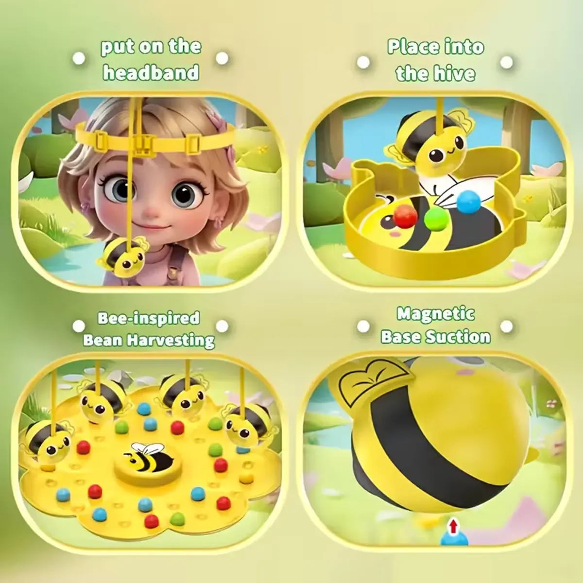 Kids Yellow Magnetic Bee & Ball Picking Board Game Trending Accessories