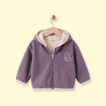 Boys Purple Dinosaur Embroidered Hooded Jacket Coats & Jackets Purple 1-2 Y