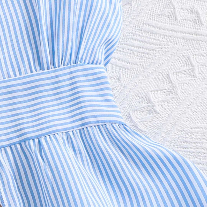 Girls Short Sleeve Fit & Flare Dress Casual Dresses   