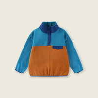 Boys Blue Solid Solid Pullover Sweatshirt Sweatshirts & Hoodies
