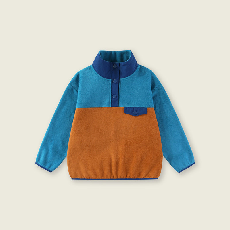 Boys Blue Solid Solid Pullover Sweatshirt Sweatshirts & Hoodies