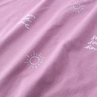 Boys Lilac Sun Printed Short Sleeve T-Shirt With Elasticated Shorts Sets Sets