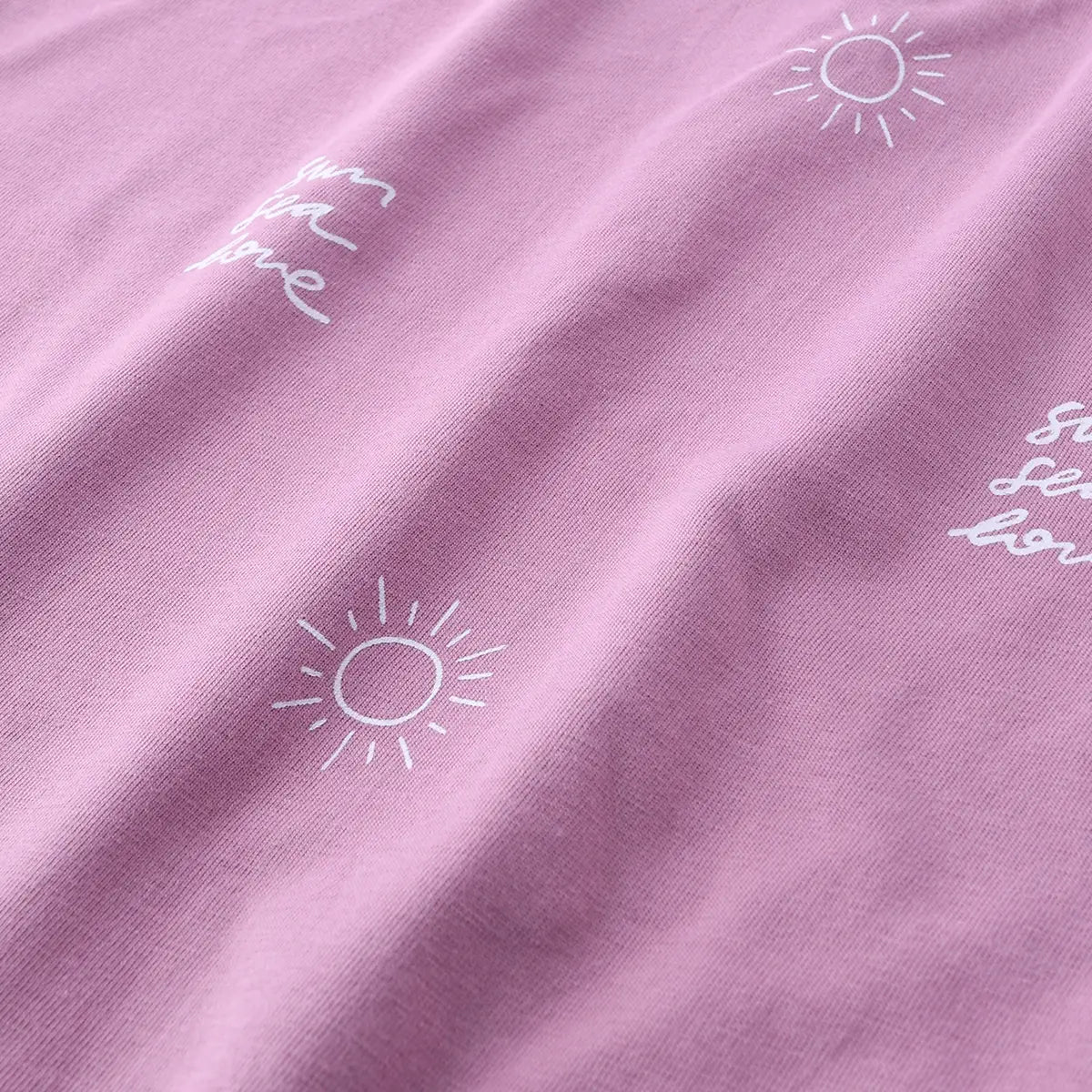 Boys Lilac Sun Printed Short Sleeve T-Shirt With Elasticated Shorts Sets Sets