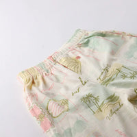 Boys Off White Tropical Printed Short Sleeves Shirt With Printed Shorts Sets Sets