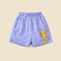 Girls Polk Dot Print Graphic Shorts Shorts   
