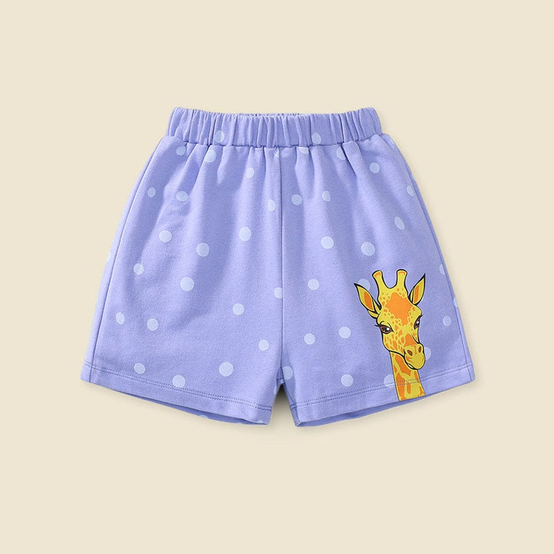 Girls Polk Dot Print Graphic Shorts Shorts   