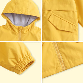 Boys Yellow Hooded Zip-up Jacket Coats & Jackets