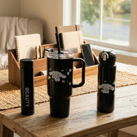 Black 3-Piece Hydration Bottle Set - Tumbler, Gym & Slim Trending Accessories