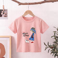 Girls Pink Nice Day Typography Print Short Sleeve T-Shirt Tshirts Pink 1-2 Y
