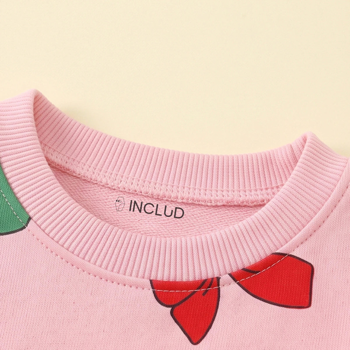 Girls Pink Bow Printed Sweatshirt & Joggers Co-ord Sets Sets