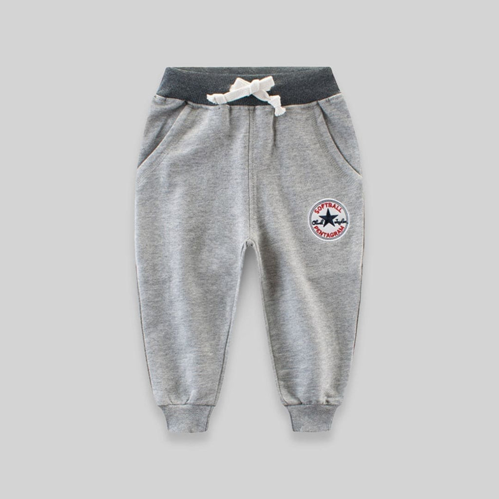 Boys Grey Joggers with Drawstring