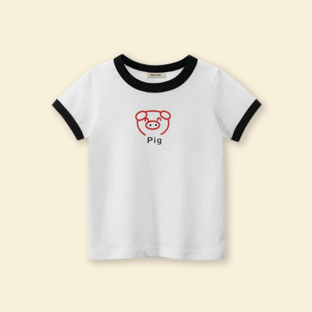 Girls Motif Printed Short Sleeves Casual Tee Tops & T-Shirts